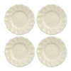 OakridgeStores.com | International Miniatures - White Fluted Edge Plates - Dinnerware, Set of 4 - 1:12 Scale Dollhouse Miniature - 65637 731851656374