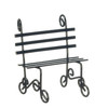OakridgeStores.com | International Miniatures - Black Park Bench - Garden Furniture - 1 Scale Dollhouse Miniature - 65702 731851657029