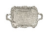 OakridgeStores.com | International Miniatures - Silver Rectangle Serving Plate with 2 Handles - 1:12 Scale Dollhouse Miniature - 65738 731851657241