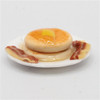 OakridgeStores.com | LA Artisan Miniatures - Pancakes with Butter, Syrup and Bacon on Plate - 1" Scale Dollhouse Miniature Food - 118
