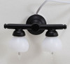 OakridgeStores.com | Miniature House - Double Wall Sconce, Black, 12 Volt - 1:12 Scale Dollhouse Miniature Light - 45131 783970451316