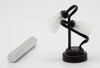 OakridgeStores.com | Miniature House - LED Battery Dual Shade Desk Lamp w/ Wand, Black, CR1632, 3 Volt - 1 Scale Dollhouse Miniature Light - 51035BK