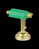 OakridgeStores.com | Miniature House - LED Battery Desk Light with Wand, Brass & Green Shade - 1:12 Scale Dollhouse Miniature - 51097 783970510976