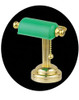 OakridgeStores.com | Miniature House - LED Battery Desk Light with Wand, Brass & Green Shade - 1:12 Scale Dollhouse Miniature - 51097 783970510976