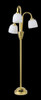 OakridgeStores.com | Miniature House - LED Battery 3 Globe Floor Lamp with Wand - Brass - 1 Scale Dollhouse Miniature Light - 53051 783970530516