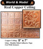 OakridgeStores.com | World Miniatures - 1/2In Copper Ceiling - Half Scale Dollhouse Miniature - 24362