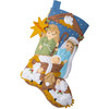 OakridgeStores.com | Bucilla - Little Blessed Nativity - Felt Stocking Applique Kit 18 inches Long - 89803E 046109898032