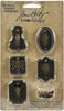 OakridgeStores.com | Tim Holtz - Advantus - Idea-ology Keyholes w/Brads - Antique Nickel, Brass & Copper - 5/Pkg - TH92718 040861927184