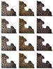 OakridgeStores.com | Tim Holtz - Advantus - Antique Nickel, Brass & Copper - Idea-ology Metal Ornate Corners 1 inch 12 Pack - TH92789 040861927894
