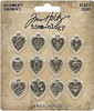 OakridgeStores.com | Tim Holtz - Advantus - Hearts - Idea-ology Metal Adornments - 12/Pkg - TH94130 040861941302