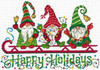 OakridgeStores.com | Imaginating - Happy Holiday Gnomes - Counted Cross Stitch Kit, 14 Count, 11 x 7.5 inches - 3296 054995032966