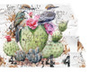 OakridgeStores.com | Aall and Create - Prickly Blooms - Layer-It-Up Washi Tape - AALL-MT-069