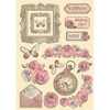 OakridgeStores.com | Stamperia Intl - Shabby Rose - Colored Wooden Shapes Embellishments A5 - KLSP161
