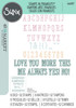 OakridgeStores.com | Sizzix - Fine Line Alpha 01 - A5 Clear Stamps with Framelits Dies by 49 and Market - 666807 630454291015