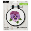 OakridgeStores.com | Bucilla - Pretty Pansy - Stamped Embroidery Kit with 3-inch Plastic Hoop - 49549E 046109495491