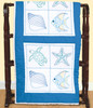 OakridgeStores.com | Jack Dempsey - Beach - Stamped Cross Stitch White Quilt Blocks 18 x 18, 6/Pkg - 732-764 013155477641