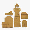 OakridgeStores.com | Stamperia Intl - Silent Sea Assortment - Crafty Shapes & Decorative Chips (MDF Blanks) - KLSMX01
