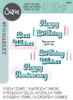 OakridgeStores.com | Sizzix - Birthday Wishes - Thinlits Die & A5 Stamp Set by 49 & Market - 666946 630454292401