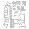 OakridgeStores.com | Sizzix - Banner Bash - Thinlits Dies & A5 Stamp Set by 49 & Market - 666945 630454292395