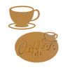 OakridgeStores.com | Stamperia Intl - Cup And Plate - Stamperia Coffee And Chocolate Crafty Shapes - Paper Craft Embellishments - KLSM70