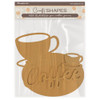 OakridgeStores.com | Stamperia Intl - Cup And Plate - Stamperia Coffee And Chocolate Crafty Shapes - Paper Craft Embellishments - KLSM70