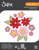 OakridgeStores.com | Sizzix - Floral Layers - Clear Stamps with Framelits Dies by Vicki Boutin, 16 Stamps + 35 Dies - 667074 630454294139