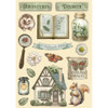 OakridgeStores.com | Stamperia Intl - Herbarium Silvae - Wooden Shapes Embellishments A5 - KLSP191