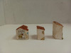 RESALE SHOP - VTG L D. French Buildings (lot of 3) - BABE-FRENCHBUILDINGS-LN5962