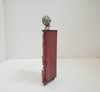 RESALE SHOP - VTG 1:12 Wooden Mahogany Corner Cabinet with Globe and Bust of Ancient Man - LEDR-CRNRCCAB-NS6232