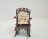 RESALE SHOP - VTG 1:12 Mini Wicker Rocking Chair for Dollhouse - LEDR-WCKRROCK-NS6236