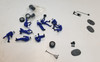 RESALE SHOP - Scalextric C8293 Lot of 8 1/32 Pit Crew Personnel W/ Tires/Rims/Misc. - MARU-PITSETC8293-U6862