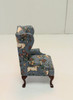 RESALE SHOP - VTG 1:12 Bespaq #2814 Queen Ann Wing Chair Upholstered Arm Chair- - DASI-BLUECHAIR-NS7177