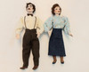 RESALE SHOP - VTG 1:12 Artisan-Made Husband and Wife Porcelain Dolls 1987 - DASI-DOLLCOUPLE-NS7182