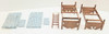 RESALE SHOP - Dollhouse 1:12 Beds and Ladder for Bunkbeds and 2 classic open cabinets - RUMA-BEDSET-LN7229