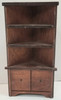 RESALE SHOP - Dollhouse 1:12 Wooden Corner Hutch With Cabinets - RUMA-CORNER-LN7205