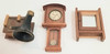 RESALE SHOP - Lot of 3 Shackman/ Misc. Grandfather Clock, Gramophone, Small Cabinet/ Mirror - RUMA-WOODLOT-LN7239