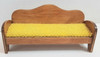 RESALE SHOP - Dollhouse 1" Scale Sofa With Yellow Stitched Cushion - RUMA-YELLOWSOFA-LN7236
