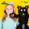 OakridgeStores.com | Thin Air Brands - Living Puppets Grif the Black Dog 12 inches - Plush Hand Puppet - LP981 850055629813