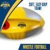 OakridgeStores.com | Thin Air Brands - Anywhere Sports Soft Foam Whistle Football - 12-Inch Kid Size, Bright Yellow & Silver Trim, Ages 5+ - TAB934 850055629349