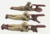 OakridgeStores.com | RESALE SHOP - Lot of 3 Lincoln Logs/ American Metal prone machine gunners Lead Figures - LRBR-3PRONE-U7679
