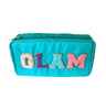OakridgeStores.com | Mavi Bandz - Varsity Glam - Nylon Cosmetic Bag with Gold Zipper, Teal - 8106 816945026735