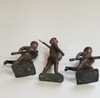 OakridgeStores.com | RESALE SHOP - VTG Unbranded 3 Soldiers with rifles -1 Standing and 2 Charging 2" tall - LRBR-3SSC-U7609