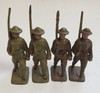 OakridgeStores.com | RESALE SHOP - VTG 4 Lincoln Logs Lead Soldiers w Rifles Marching 2" tall - LRBR-4LSRM-U7611