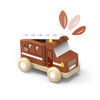 OakridgeStores.com | Speedy Monkey - Fire Truck - Wooden Vehicle Toy for Ages 2+ - SP1056 850074240211