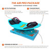 OakridgeStores.com | Spooner - Freestyle 22.5 inch Board Aqua w/ Footstraps & AirBalls - Balance Trainer for Ages 5+ - FR-AT-AQU