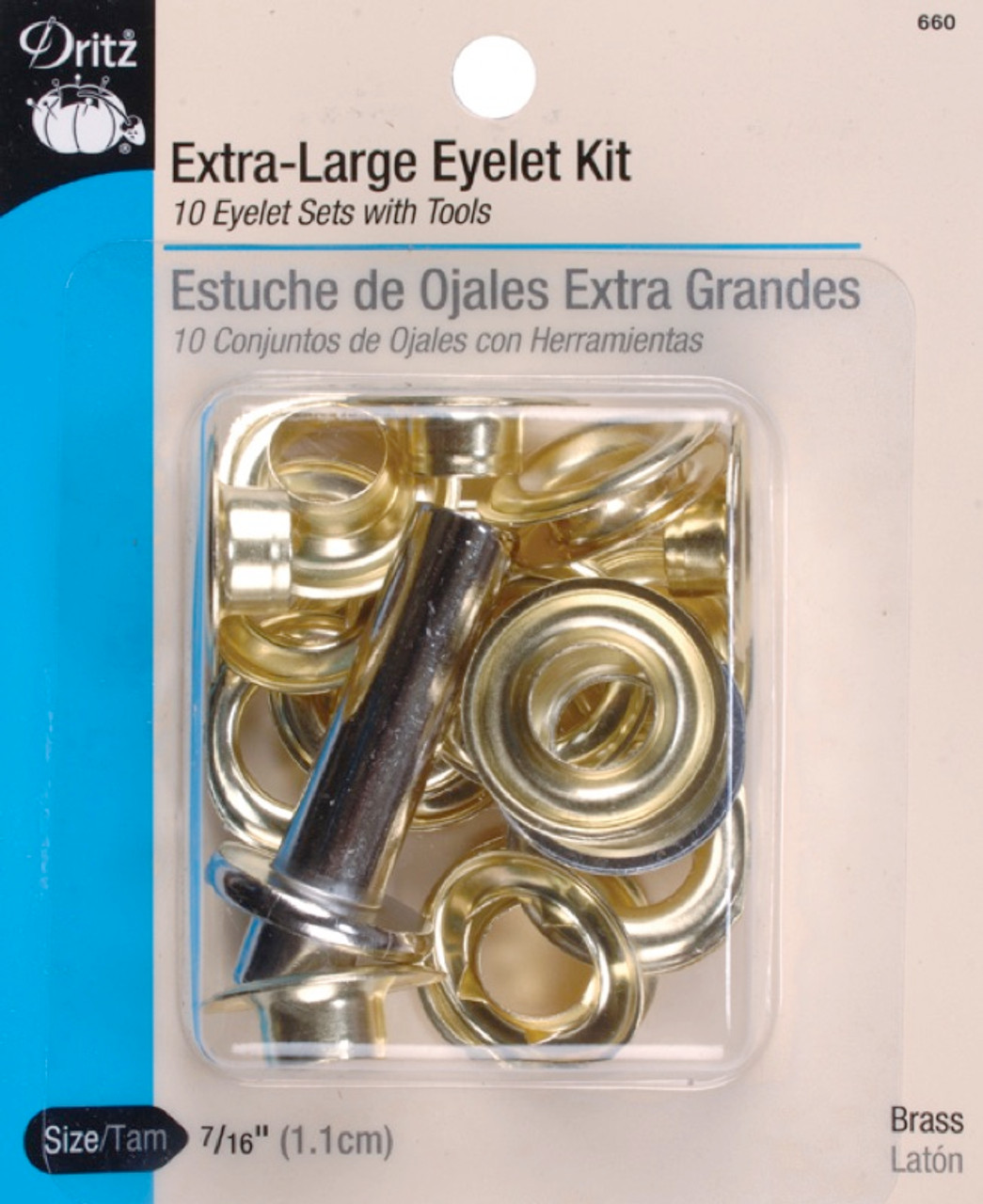 Dritz Eyelet Kit Brass