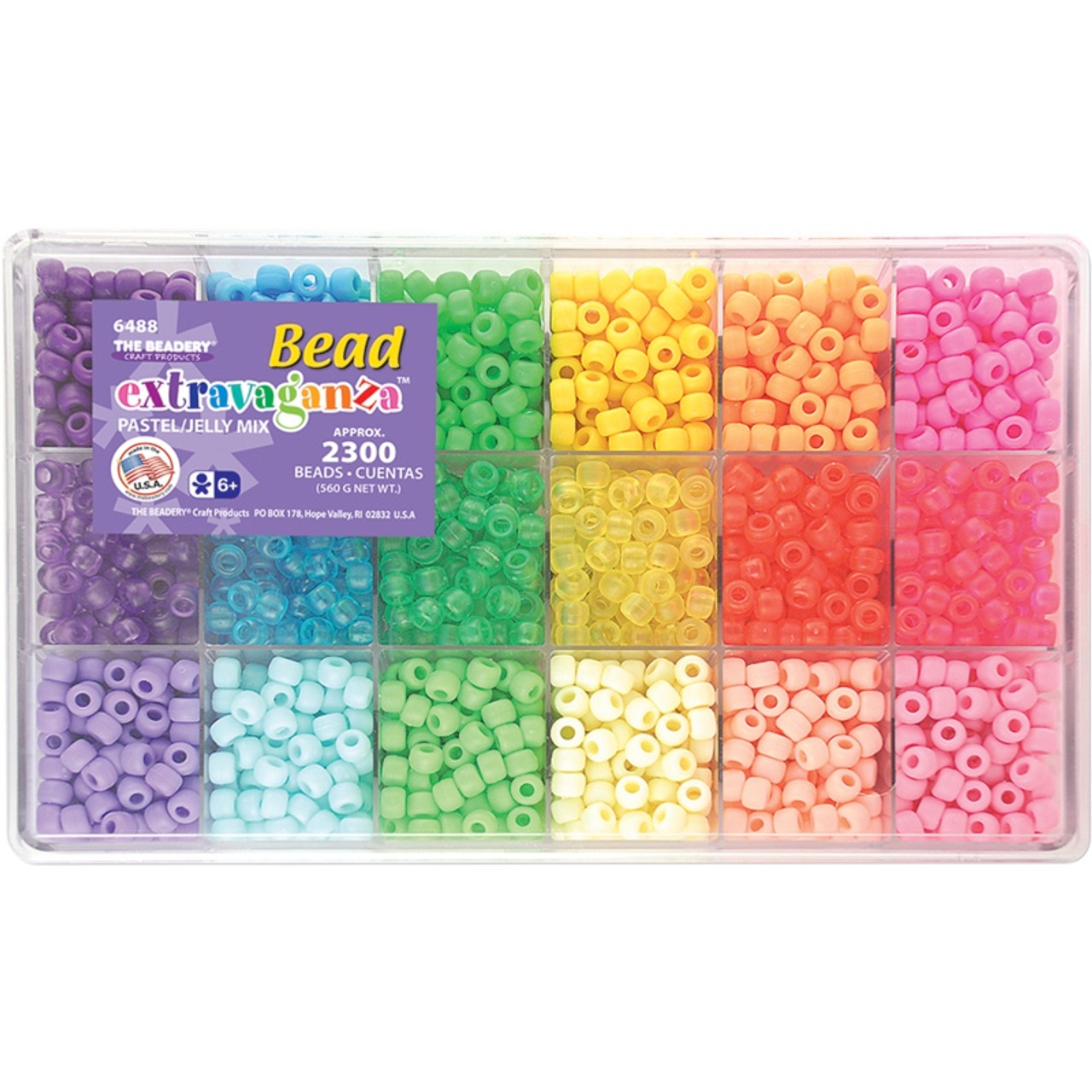  The Beadery Giant Crayon Bead Box - approximately 2300 beads :  Arts, Crafts & Sewing