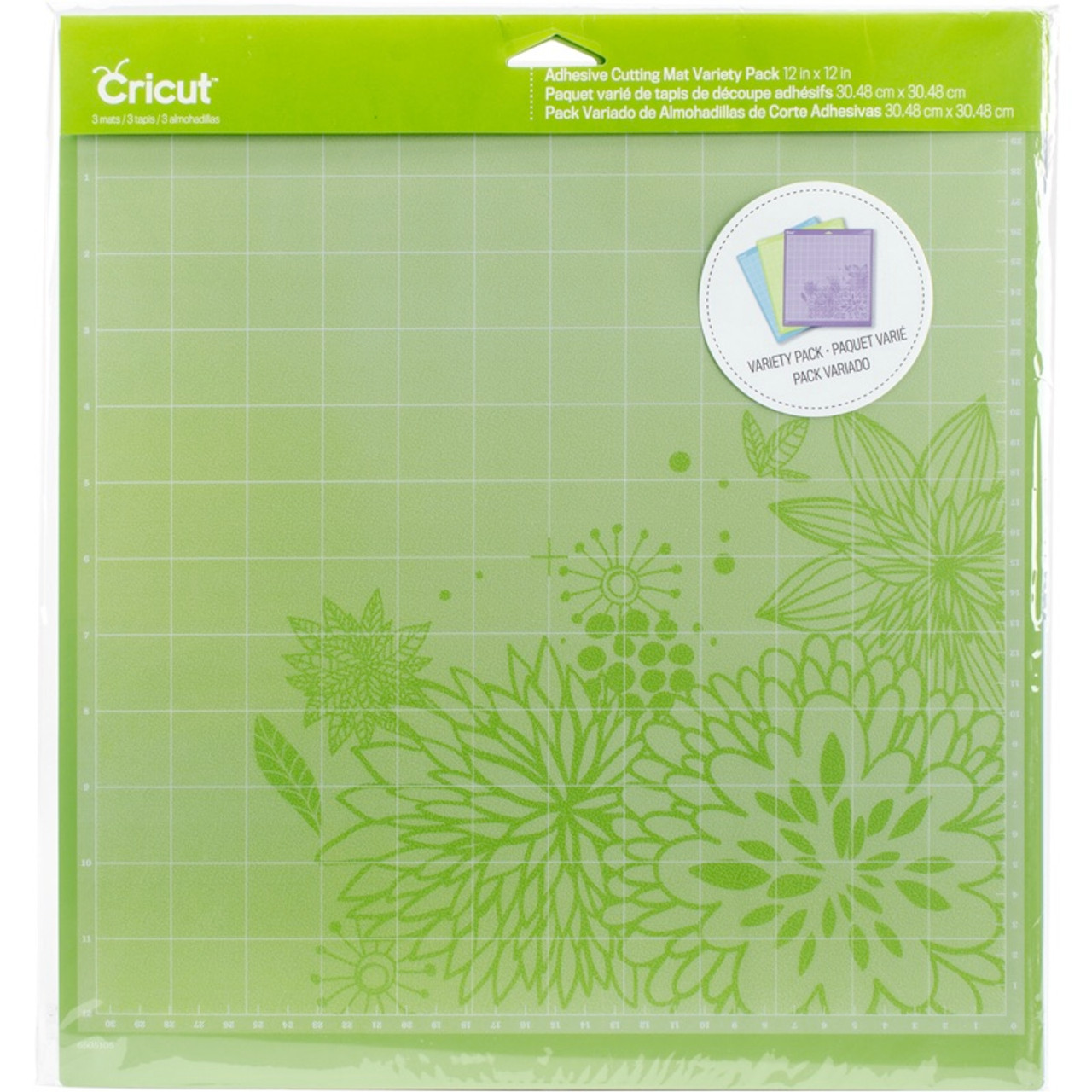 Cricut Variety Pack Cutting Mats 12X12 3/Pkg - Green, Blue, Purple  (2003546)