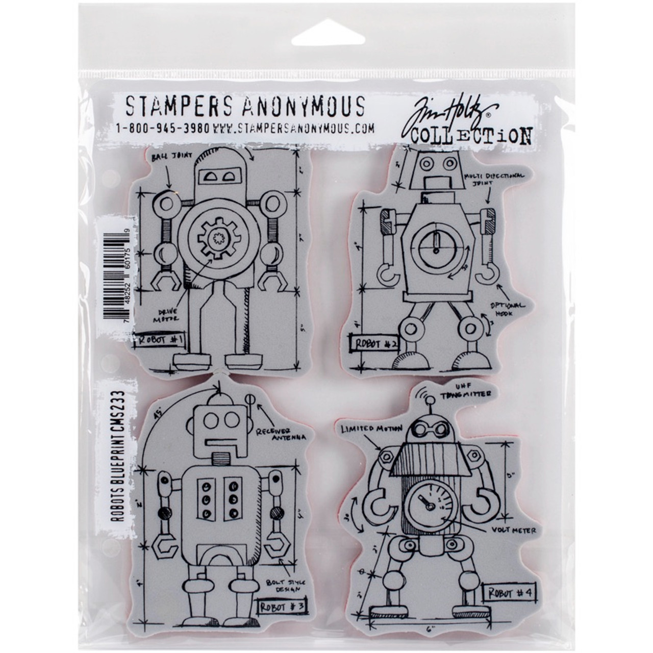 Tim Holtz Autumn Blueprint Cling Stamp