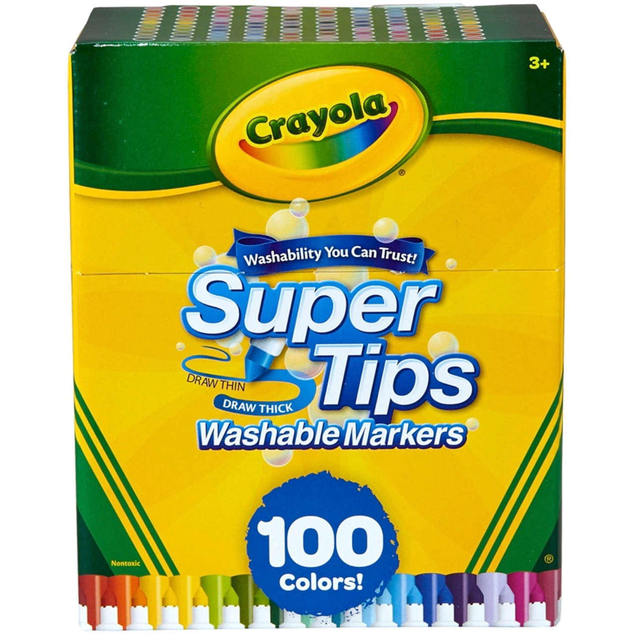 Crayola Washable Markers Super Tip Assorted Colors Box Of 20